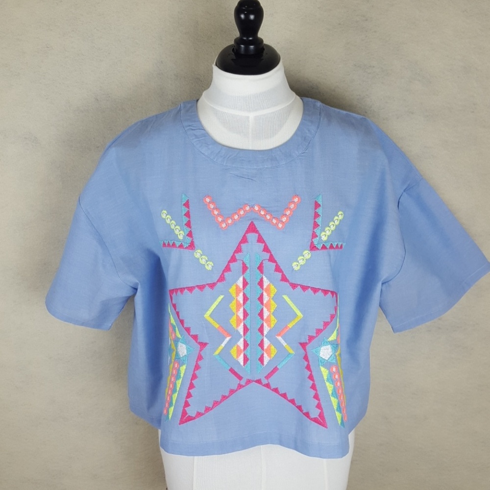 Boho style Embroidered Short Top